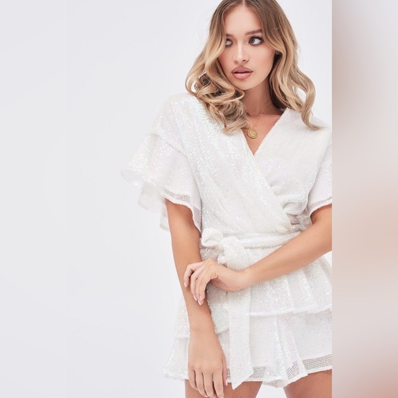 Double Tiered Sequin Playsuit - Picture 5 of 5